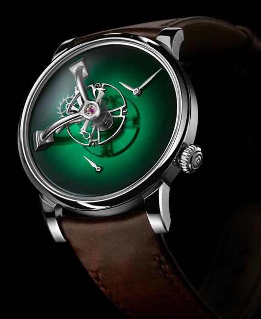 Review MB & F 51.SL.MG LM101 MB&F X H. MOSER COSMIC GREEN watch replica - Click Image to Close